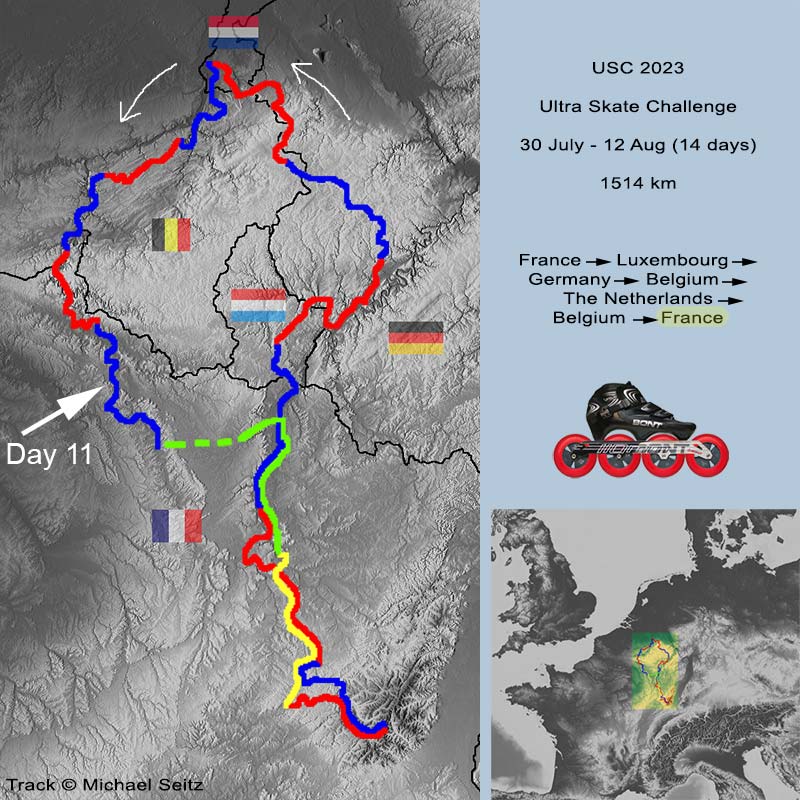 Ultra Skate Challenge (USC) 2023, route map