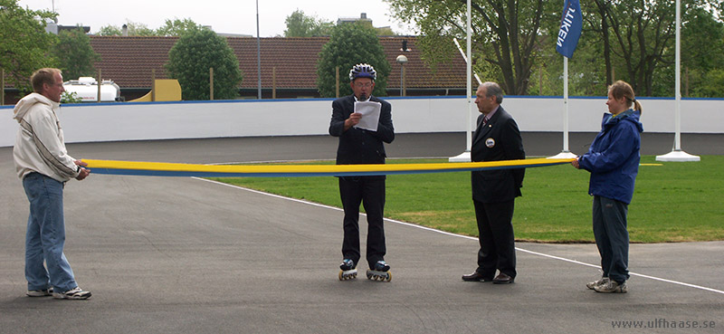 Inauguration of the inline skating track in Varberg, May 2006.