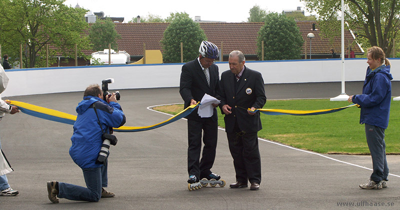 Inauguration of the inline skating track in Varberg, May 2006.